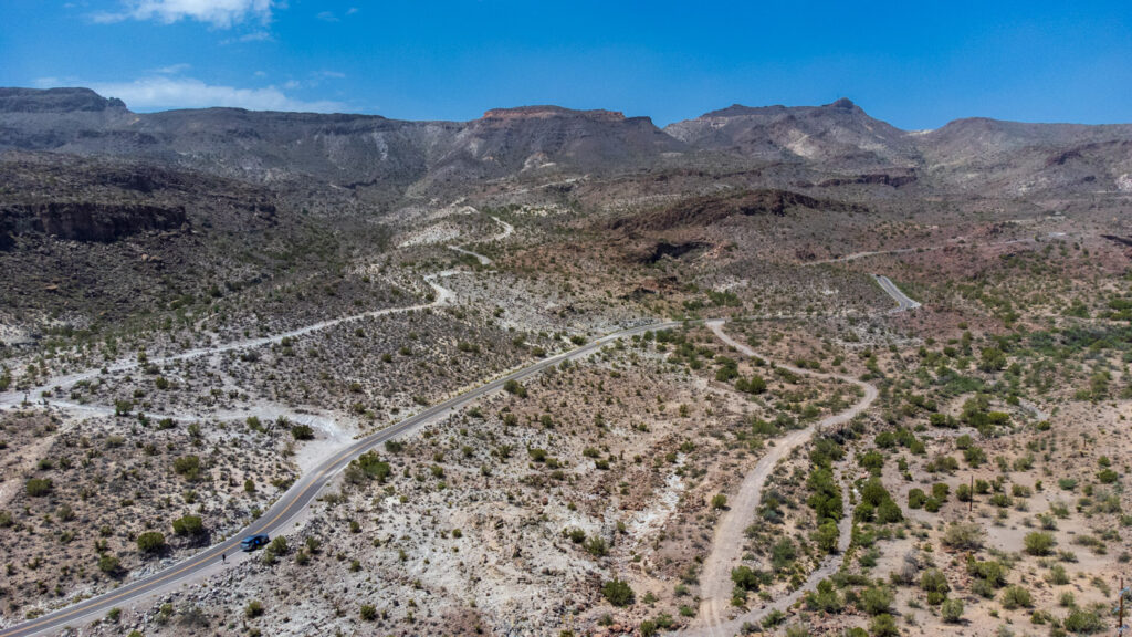 Route 66 in der Wüste von Arizona